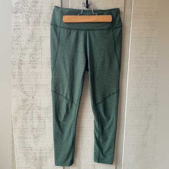Outdoor Voices Women's size Small Green Ankle Leggings Gorpcore Athletic Active - Picture 1 of 4